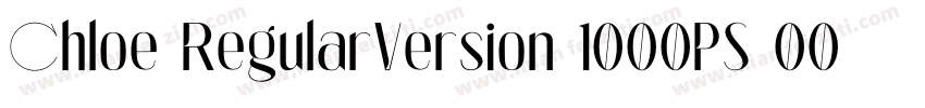 Chloe RegularVersion 1000PS 0010字体转换